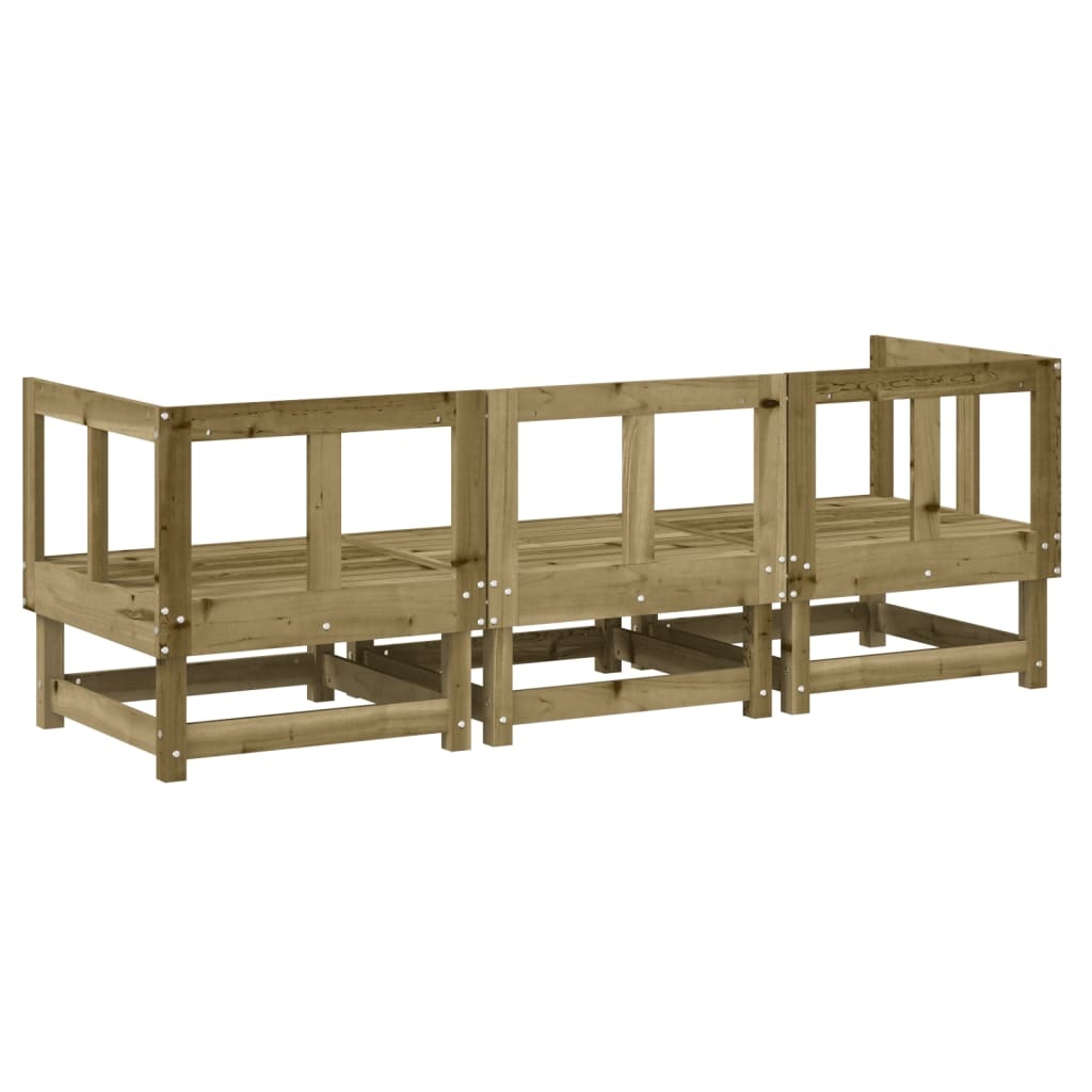 vidaXL 3-delige Loungeset Grenenhout - 35% Korting