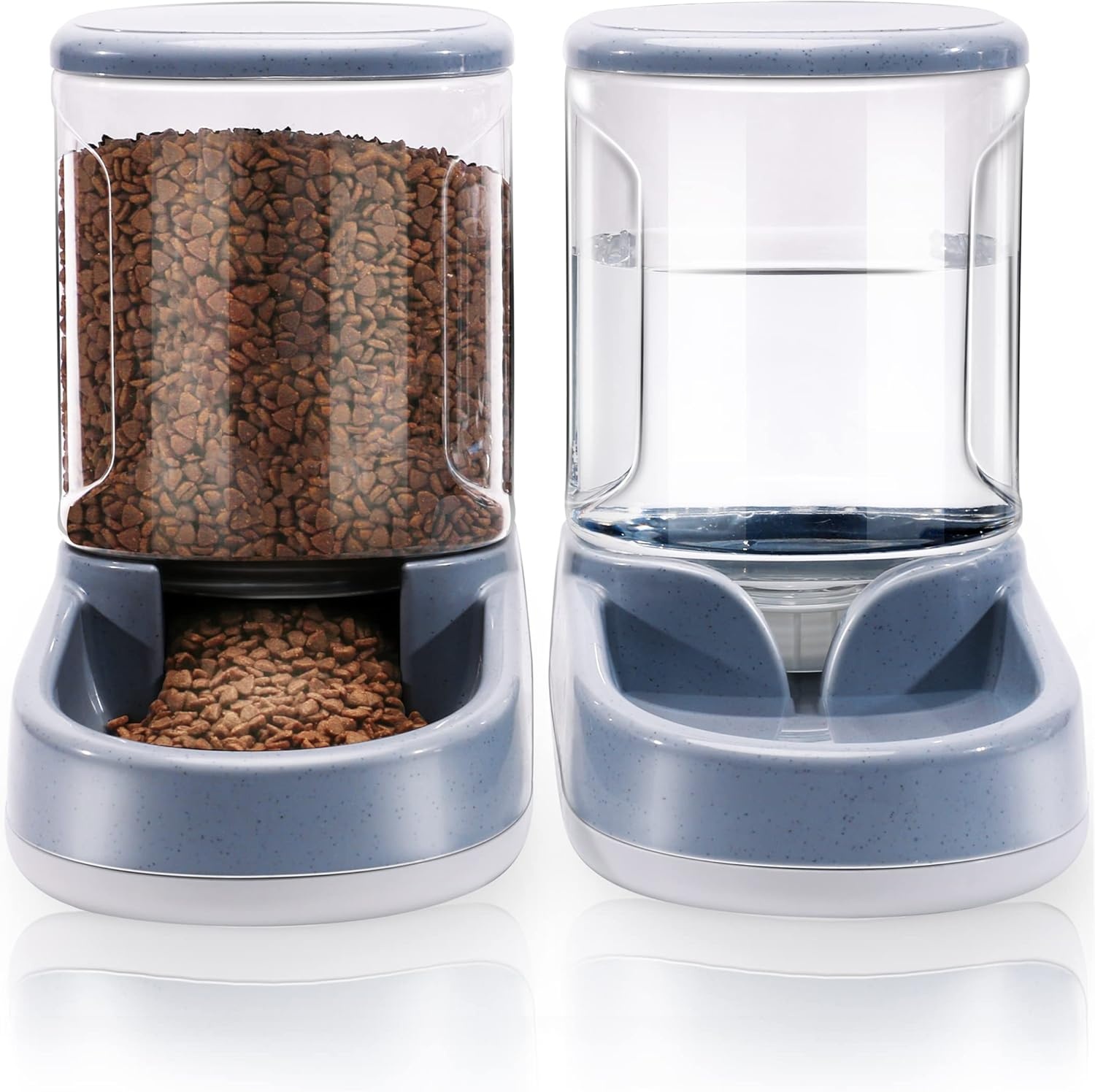 2-in-1 Voer- & Waterdispenser 3,8L Grijs - Nu 28% Korting!