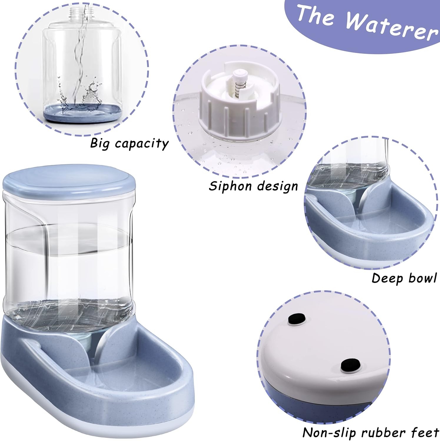 2-in-1 Voer- & Waterdispenser 3,8L Grijs - Nu 28% Korting!