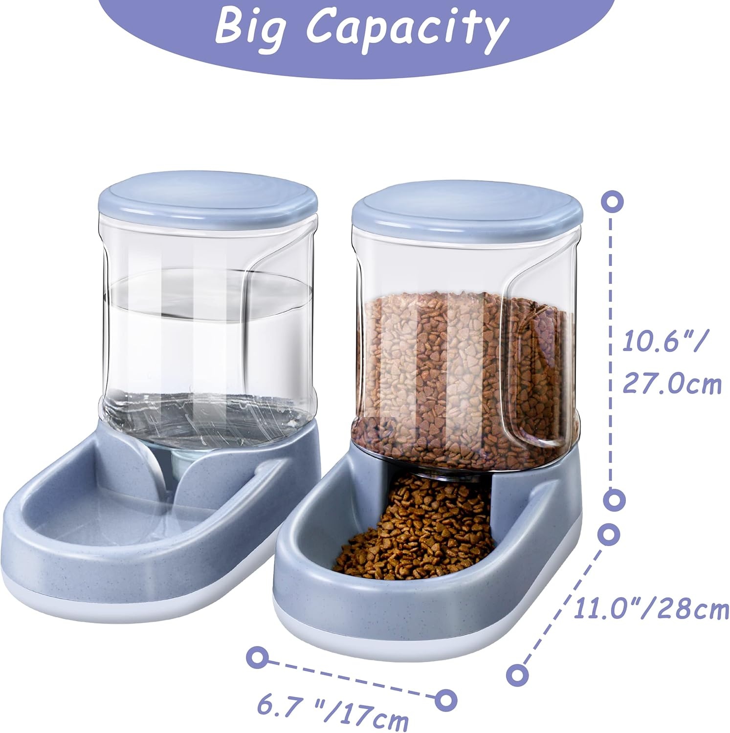 2-in-1 Voer- & Waterdispenser 3,8L Grijs - Nu 28% Korting!