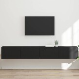 TV Wandkast Zwart (34% Korting) - 2 stuks