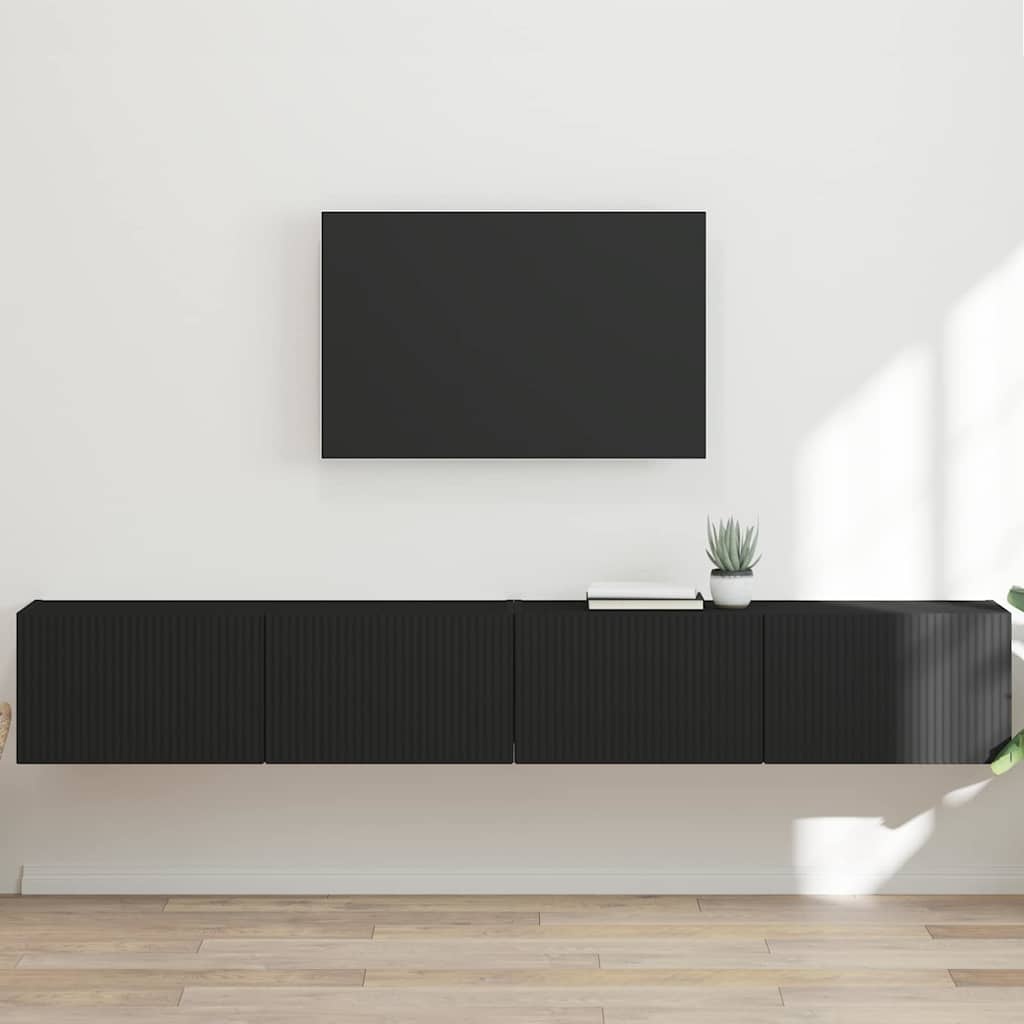 TV Wandkast Zwart (34% Korting) - 2 stuks