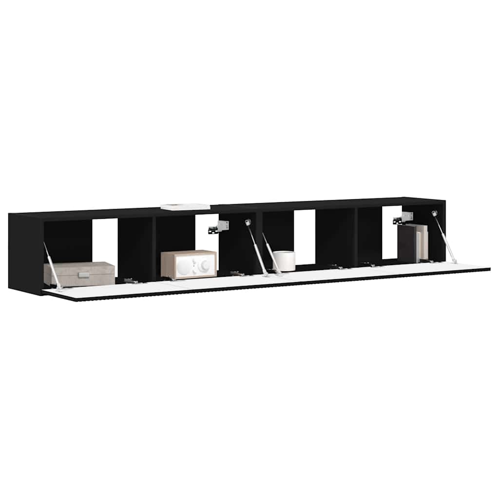 TV Wandkast Zwart (34% Korting) - 2 stuks