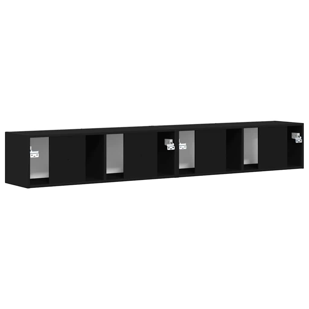 TV Wandkast Zwart (34% Korting) - 2 stuks