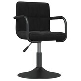 Draaibare Eetkamerstoelen, 2 stuks, Fluweel Zwart - 30% Korting!