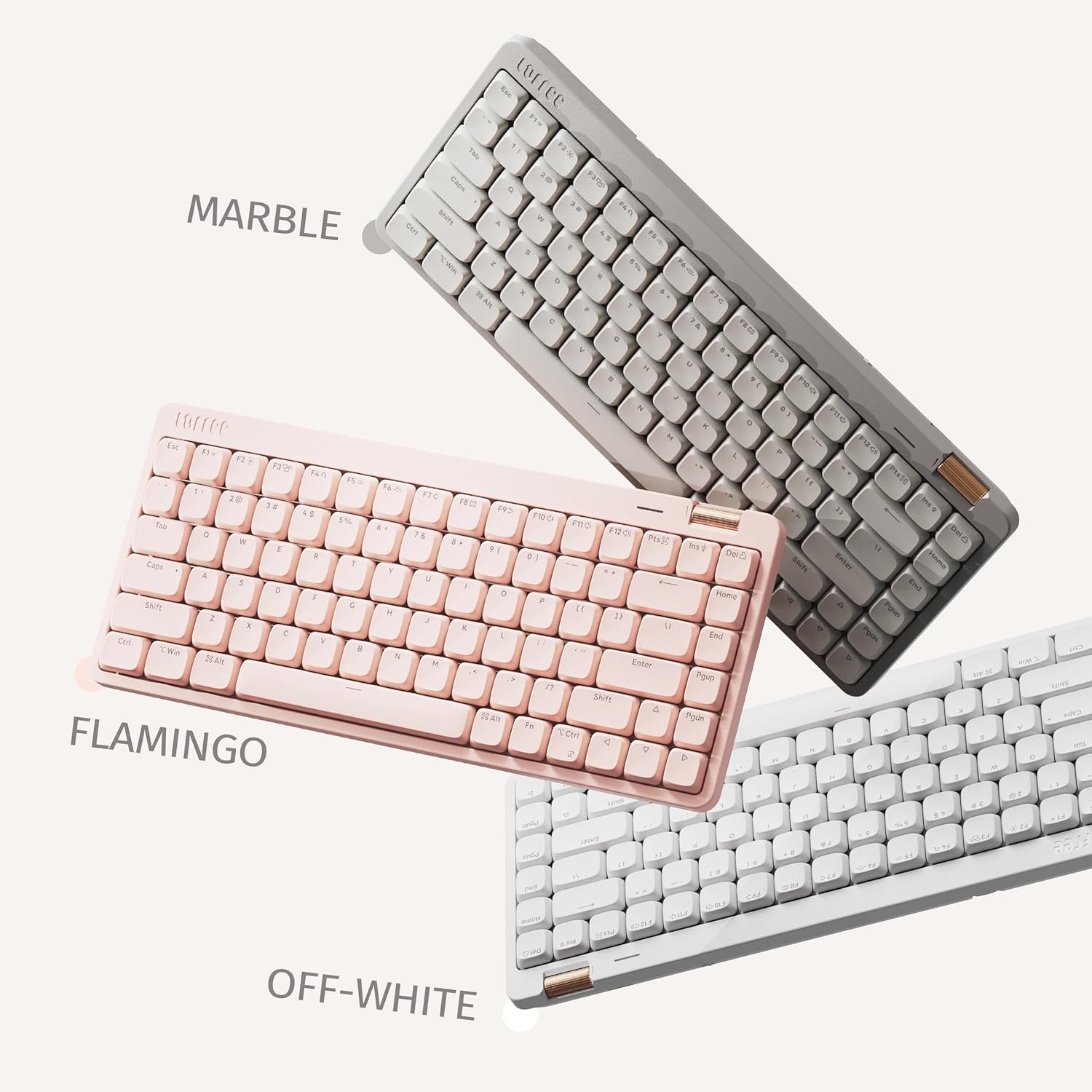 Mechanisch Toetsenbord 75% Laag Profiel Off-White - 30% Korting