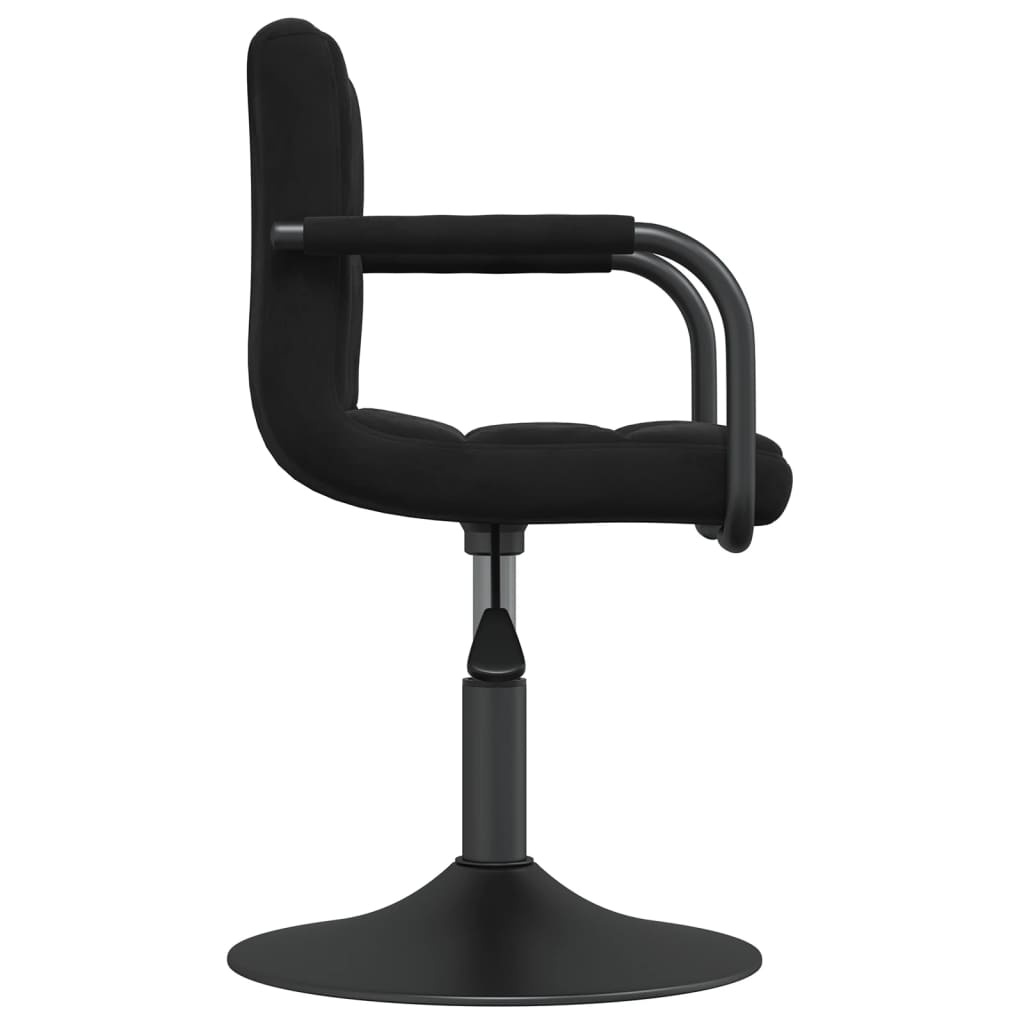 Draaibare Eetkamerstoelen, 2 stuks, Fluweel Zwart - 30% Korting!