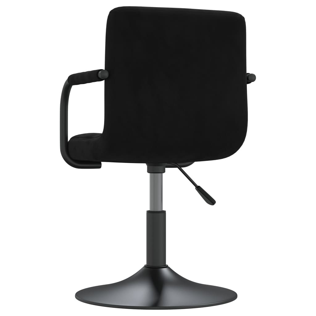 Draaibare Eetkamerstoelen, 2 stuks, Fluweel Zwart - 30% Korting!