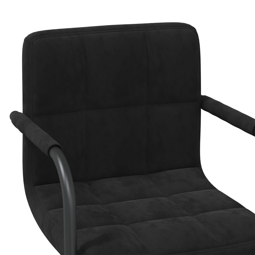 Draaibare Eetkamerstoelen, 2 stuks, Fluweel Zwart - 30% Korting!