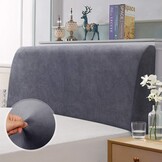 Hoofdbordhoes Grijs Fluweel Stretch 180-200 cm | 33% Korting