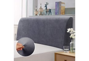 Hoofdbordhoes Fluweel Grijs 180-200 cm | 33% Korting