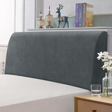 Hoofdbordhoes Grijs Fluweel Stretch 180-200 cm | 33% Korting