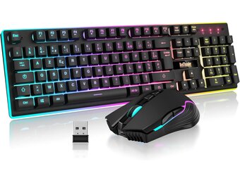 Draadloos AZERTY Gaming Toetsenbord & Muis Set - 34% Korting