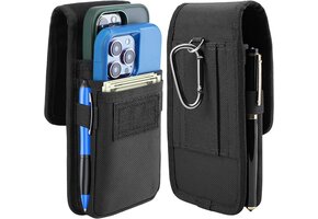 Dubbele Telefoon Heuptas | Nylon Riemtas voor 2 Smartphones met 27% Korting