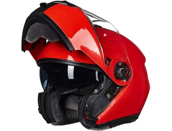 Modulaire Integraalhelm Motorhelm Rood Maat M | DOT-gekeurd | 34% Korting