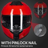 Modulaire Integraalhelm Motorhelm Rood Maat M | DOT-gekeurd | 34% Korting