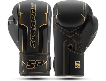 Bokshandschoenen Training & Sparring - Zwart 10oz PU Leer - 34% Korting