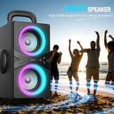 Draagbare Party Bluetooth Speaker 80W met LED-verlichting | 34% Korting