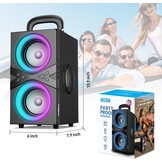 Draagbare Party Bluetooth Speaker 80W met LED-verlichting | 34% Korting
