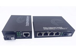 Ethernet naar Glasvezel Converter Set 2 Stuks - 20km Single-Mode