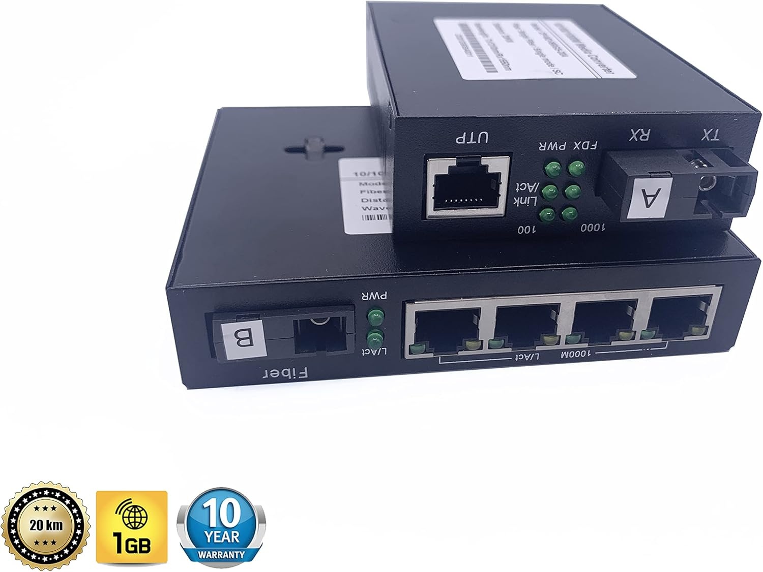 Ethernet naar Glasvezel Converter Set (2 stuks) - 34% Korting!