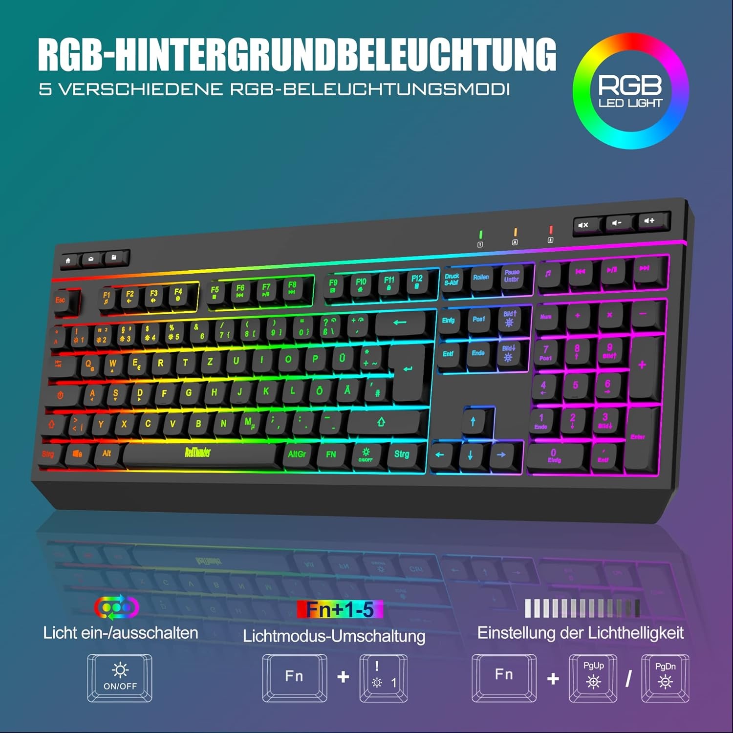 Draadloos Gaming Toetsenbord & Muis Set K20 | 33% Korting | QWERTZ Duits