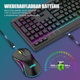 Draadloos Gaming Toetsenbord & Muis Set K20 | 33% Korting | QWERTZ Duits