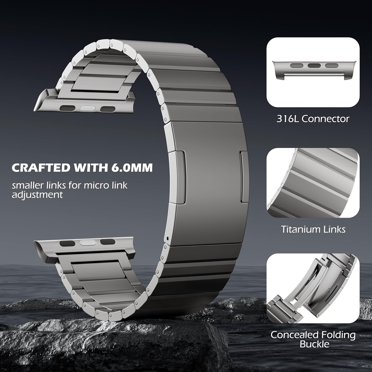 Titanium Horlogeband Apple Watch Ultra 49mm - 29% Korting!