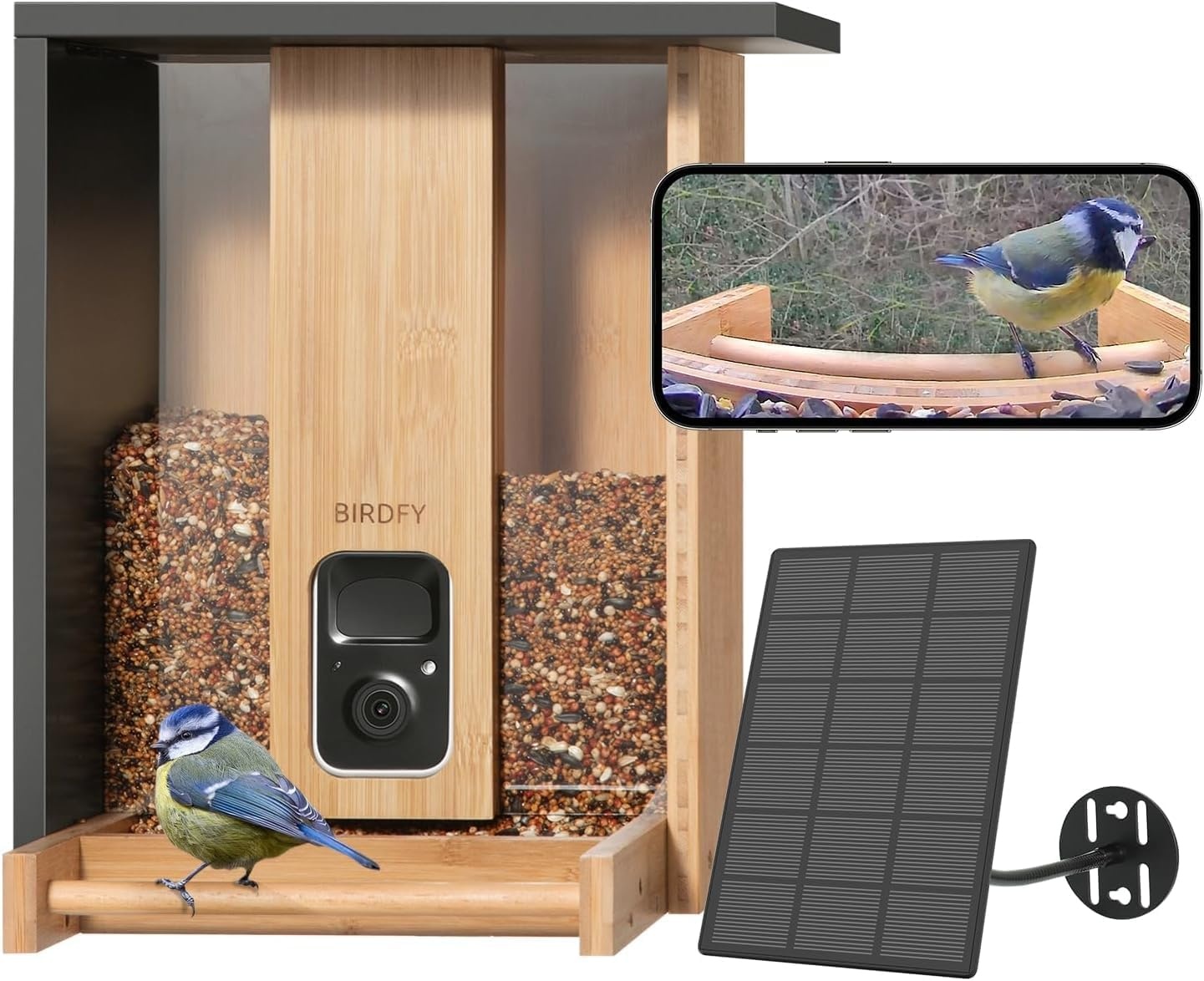 Bamboe Vogelvoederhuis met Camera (54% Korting)