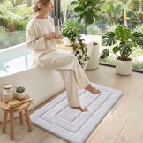 Antislip Badmat 50x80cm Wit - Zacht & Absorberend