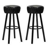 VidaXL Barstoelen Kunstleer Zwart (2 stuks) - 34% Korting