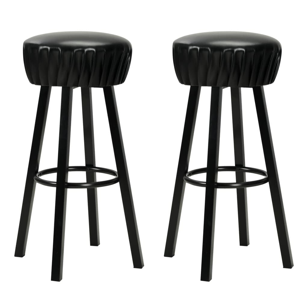 VidaXL Barstoelen Kunstleer Zwart (2 stuks) - 34% Korting