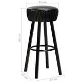 VidaXL Barstoelen Kunstleer Zwart (2 stuks) - 34% Korting