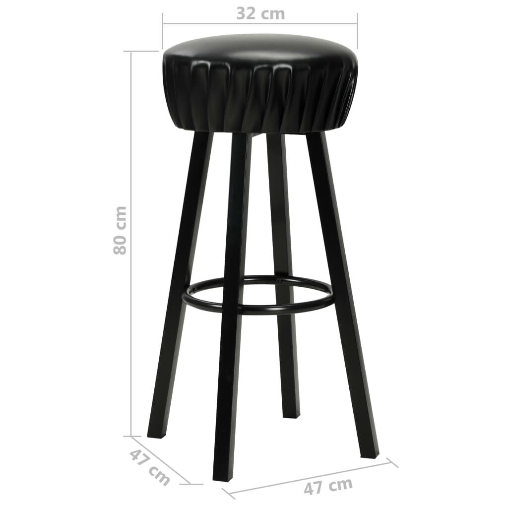 VidaXL Barstoelen Kunstleer Zwart (2 stuks) - 34% Korting