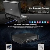 Videoschakelaar Live Streaming - 10.1" FHD IPS Scherm, 4x HDMI, SD, USB Recorder