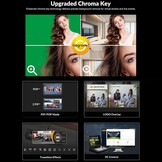 Videoschakelaar Live Streaming - 10.1" FHD IPS Scherm, 4x HDMI, SD, USB Recorder