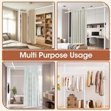 Gordijnroede Ruimteverdeler Wit - Zonder Boren | 227-312 cm