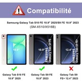 Paarse Toetsenbordhoes voor Samsung Tab S9 FE 10.9" AZERTY met Achtergrondverlichting - 76% Korting