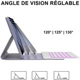 Paarse Toetsenbordhoes voor Samsung Tab S9 FE 10.9" AZERTY met Achtergrondverlichting - 76% Korting