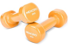 Halterset 2x 2 kg Gietijzer | Donkergeel | 32% Korting