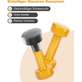 Halterset Gietijzer 2x 2 kg Donkergeel met 32% Korting