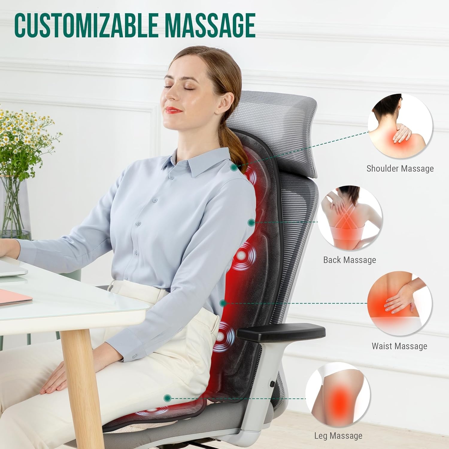 Massagestoelkussen met Warmte & Trillingen (34% Korting)