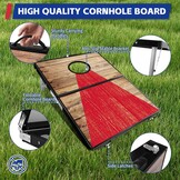 Cornhole Spelset Aluminium Blauw/Rood 3x2 FT - 29% Korting