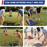 Cornhole Spelset Aluminium Blauw/Rood 3x2 FT - 29% Korting
