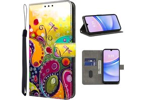Flip Wallet Hoesje Xiaomi 14T Pro 5G | PU Leer | Kaarthouders | Bloem & Rank | 67% Korting