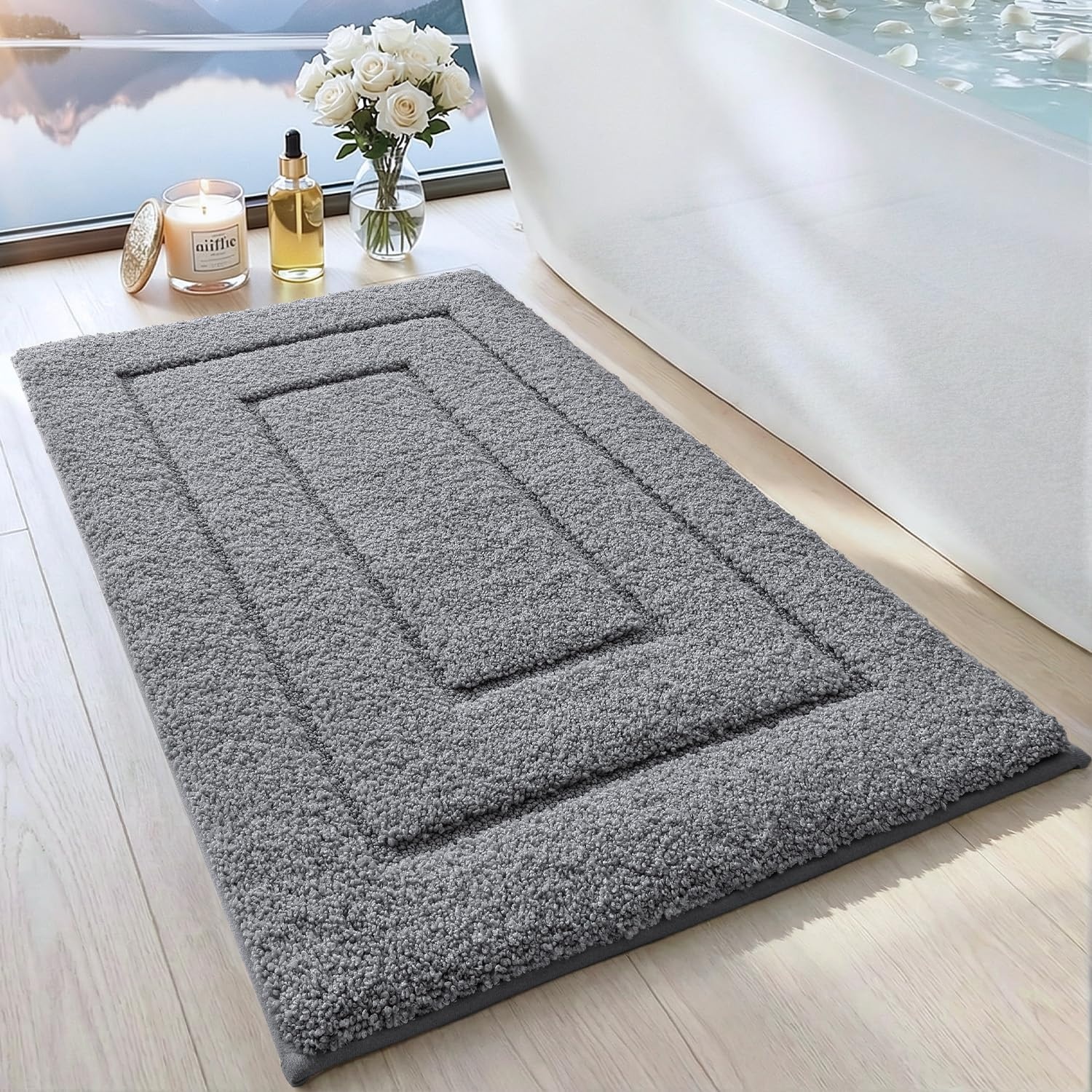 Badmat Grijs 40x60 cm - Zacht & Absorberend (27% Korting)
