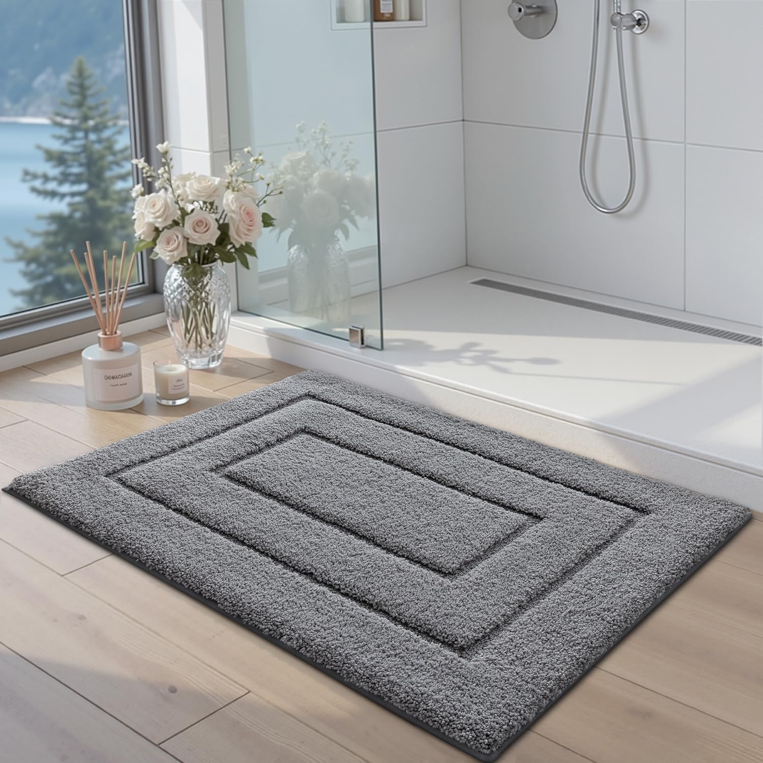 Badmat Grijs 40x60 cm - Zacht & Absorberend (27% Korting)