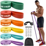 Weerstandsbanden Set (6 stuks) - Krachttraining, Yoga, Pilates | Incl. Deuranker | Tot 77 kg