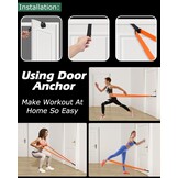 Weerstandsbanden Set (6 stuks) - Krachttraining, Yoga, Pilates | Incl. Deuranker | Tot 77 kg