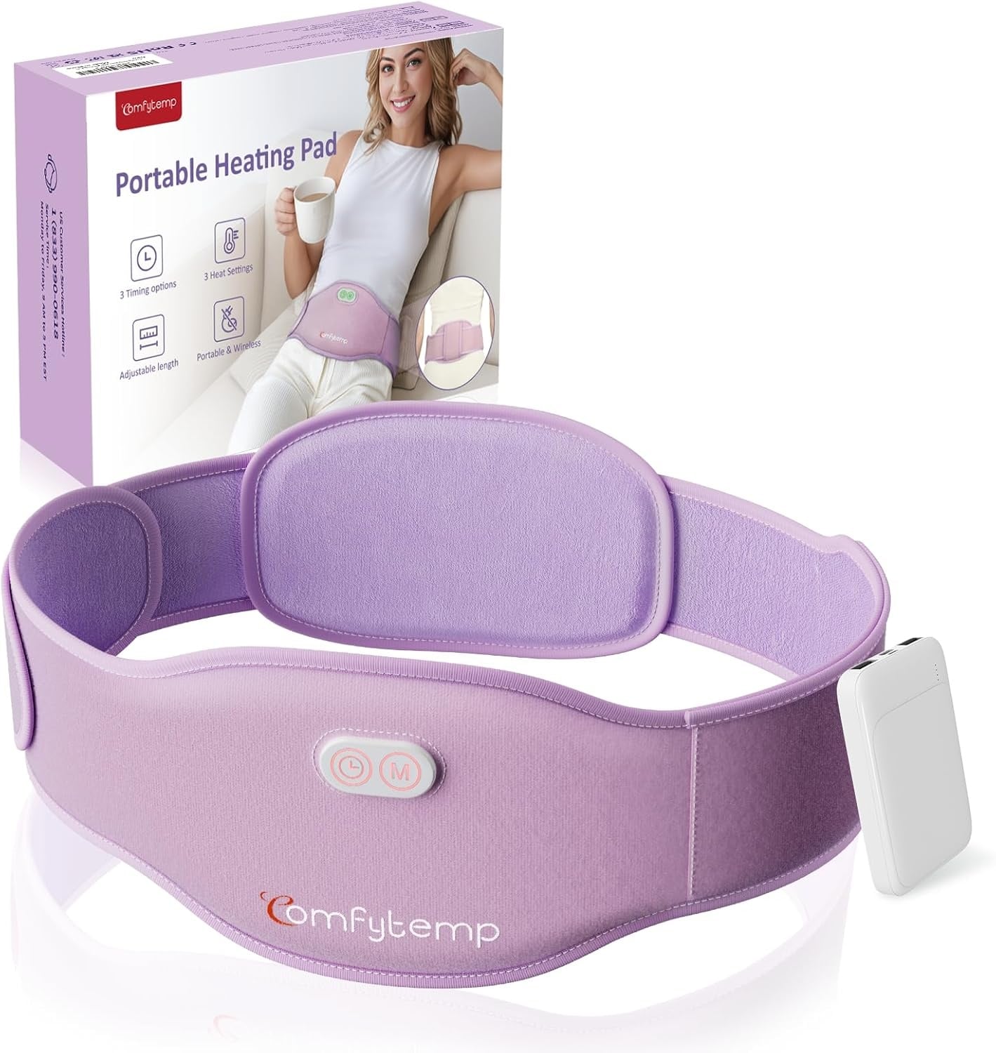 Verwarmde Menstruatieband: Verlichting Kramp & Pijn | 3 Warmtestanden | 34% Korting